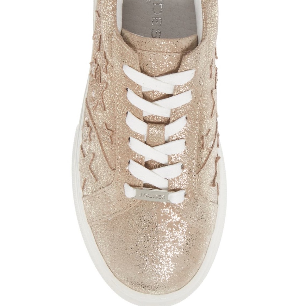 NEW J/Slides Costarr Sneaker in Gold Leather - Picture 5 of 11